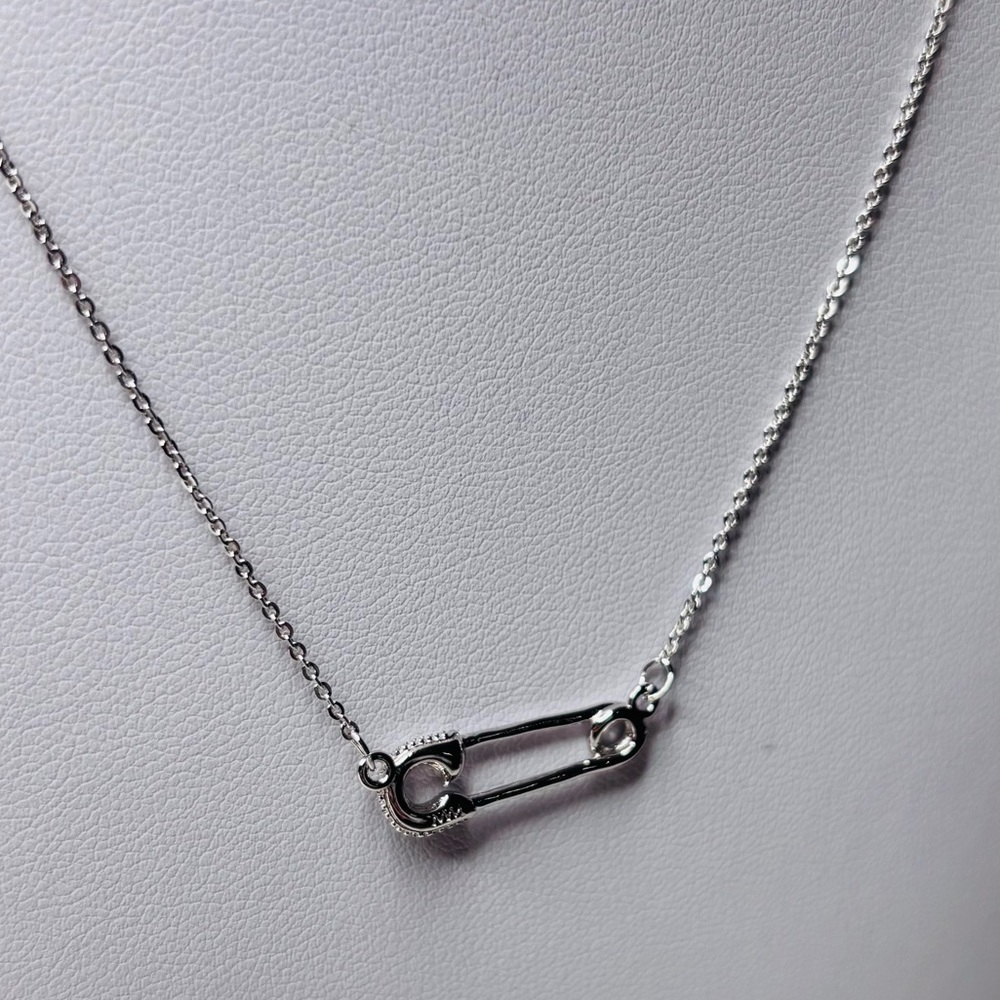 MELINDA MARIA Safety Pin Pendant Necklace - Picture 3 of 5